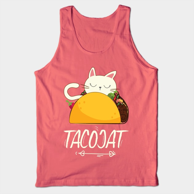 Funny Tacocat Tank Top by ohnie